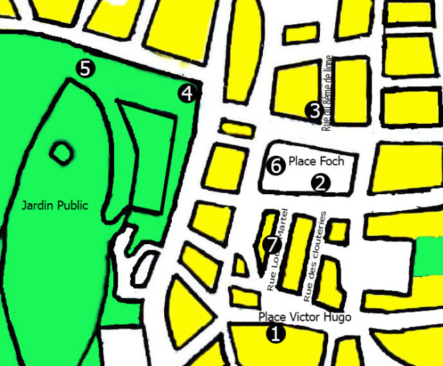Carte du circuit "Autour de la Grand Place"